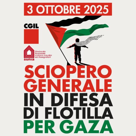 Sciopero generale in difesa di Flotilla per Gaza 3 Ottobre